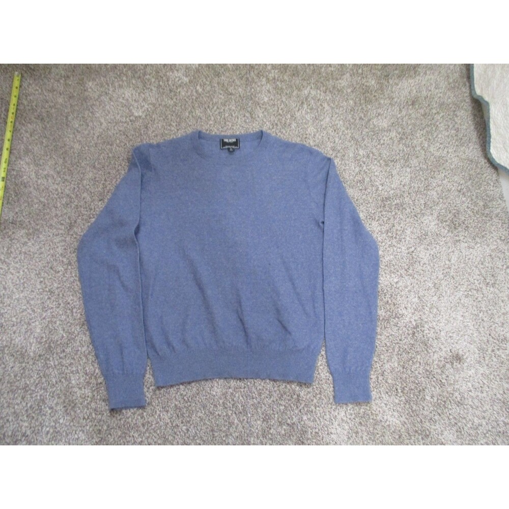 Todd Snyder Sweater Mens Large Cashmere Linen Blue Crewneck Pullover Shirt
